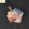 Retro Handmade Agate Heart Shaped Pendant Colorful Crystal Style Semi Precious Stone Unisex Jewelry