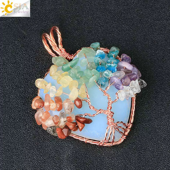 Retro Handmade Agate Heart Shaped Pendant Colorful Crystal Style Semi Precious Stone Unisex Jewelry