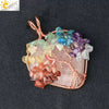 Retro Handmade Agate Heart Shaped Pendant Colorful Crystal Style Semi Precious Stone Unisex Jewelry