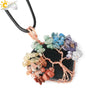 Retro Handmade Agate Heart Shaped Pendant Colorful Crystal Style Semi Precious Stone Unisex Jewelry