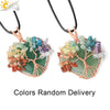 Retro Handmade Agate Heart Shaped Pendant Colorful Crystal Style Semi Precious Stone Unisex Jewelry
