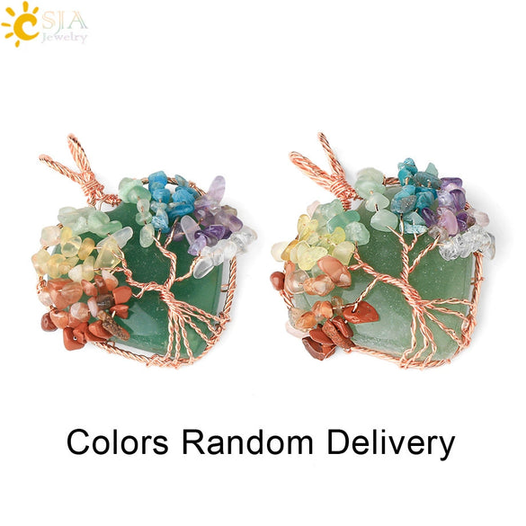 Retro Handmade Agate Heart Shaped Pendant Colorful Crystal Style Semi Precious Stone Unisex Jewelry
