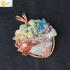 Retro Handmade Agate Heart Shaped Pendant Colorful Crystal Style Semi Precious Stone Unisex Jewelry