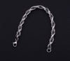 Retro Handmade Braided Wave Bracelet For Men And Women Polished Titanium Steel Stackable Unisex Jewelry
