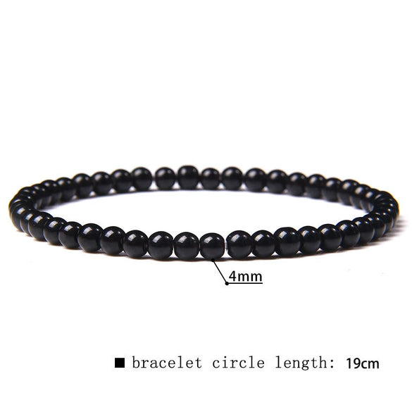 Retro Handmade Crystal Bead Stretch Bracelet With Geometric Design Unisex Fashion Jewelry