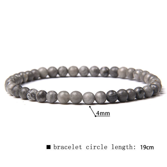Retro Handmade Crystal Bead Stretch Bracelet With Geometric Design Unisex Fashion Jewelry