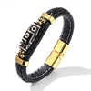 Retro Handwoven Alloy Leather Bracelet Unisex Electroplated