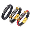 Retro Handwoven Alloy Leather Bracelet Unisex Electroplated