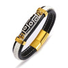 Retro Handwoven Alloy Leather Bracelet Unisex Electroplated