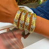 Retro Heavy Industry Style Copper Double Color Electroplated Microinlaid Zircon Opening Ring Bracelet