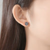 Retro Hexagonal Copper Earrings With Micro Inlaid Zircon Geometric Fashion Earrings For Women