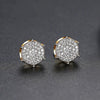 Retro Hexagonal Copper Earrings With Micro Inlaid Zircon Geometric Fashion Earrings For Women