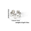 Retro High Grade Titanium Steel Niche Chain Hollow Flower Heart Shaped Love Ring With Electroplating Multi Layer Unisex Ring