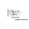 Retro High Grade Titanium Steel Niche Chain Hollow Flower Heart Shaped Love Ring With Electroplating Multi Layer Unisex Ring