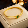 Retro Highend Square Metal Titanium Steel Electroplated Bracelet
