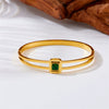 Retro Highend Square Metal Titanium Steel Electroplated Bracelet