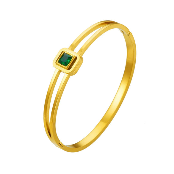 Retro Highend Square Metal Titanium Steel Electroplated Bracelet