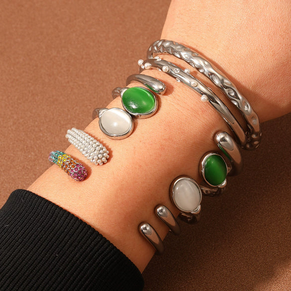 Retro Highgrade Stainless Steel And Titanium Steel Electroplating Bracelet Jewelry