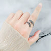 Retro Hip Hop Open Feather Adjustable Copper Silverplated Jewelry For Men And Women