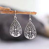 Retro Hollow Dragonfly Drop Shape Alloy Electroplated Women's Earrings