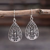 Retro Hollow Dragonfly Drop Shape Alloy Electroplated Women's Earrings