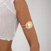 Retro Hollow Sunflower Iron Bracelet For Women With Electroplating