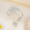 Retro Hollow Sunflower Iron Bracelet For Women With Electroplating