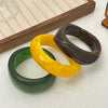 Retro Ins Style Asymmetrical Faceted Acrylic Circle Bracelet With Glue Technique