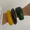 Retro Ins Style Asymmetrical Faceted Acrylic Circle Bracelet With Glue Technique
