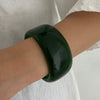 Retro Ins Style Asymmetrical Faceted Acrylic Circle Bracelet With Glue Technique