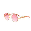 Retro Jaguar Pc Round Frame Full Frame Men'S Sunglasses