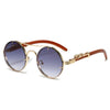 Retro Jaguar Pc Round Frame Full Frame Men'S Sunglasses