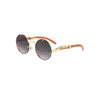 Retro Jaguar Pc Round Frame Full Frame Men'S Sunglasses