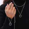 Retro Jewelry 316L Stainless Steel Chain Inlaid Electroplating Design Jewelry Suit For Men And Women