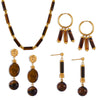 Retro Jewelry 316L Stainless Steel Goldplated Tiger's Eye Beaded Chain Design