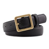 Retro Korean Style Women Alloy Round Buckle Pu Leather Belt Casual Pin Buckle Square Buckle Wholesale