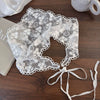 Retro Lace Silk Women's Triangle Headscarf With Floral And Plaid Pattern