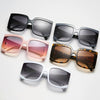 Retro Large Frame Square Women's And Men's Sunglasses Plastic Frame Resin Lens