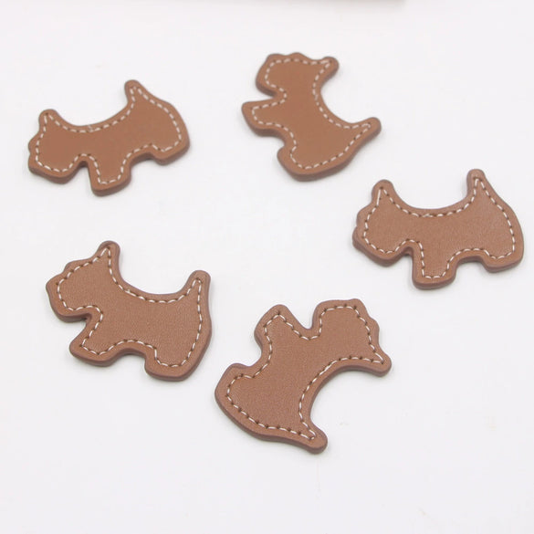 Retro Leather Phone Case Accessories With Puppy Design And Electroplating Treatment