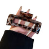 Retro Leopard Print Acrylic Handmade Female Hair Clip Shark Clip Hair Accessories Wholesale