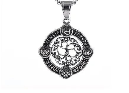 Retro Letter Tree 304 Stainless Steel Polishing Hollow Out Men'S