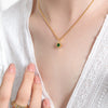 Retro Light Luxury Square Mixed Gem Inlay Multicolor Zircon Pendant 316L Stainless Steel Necklace Jewelry With Electroplating And Geometric Design