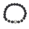 Retro Lion Alloy Volcanic Rock Stone Beaded Unisex Bracelets