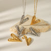 Retro Love Heart Shaped Stainless Steel Earrings 18K Gold Plated Vacuum Real Gold Electroplated In Pvd Furnace For Women Wholesale