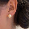 Retro Love Pearl Earrings For Women Zinc Alloy Material With Heart Pattern And Electroplating Process