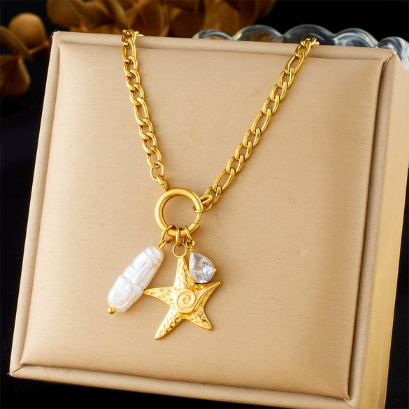 Retro Love Sticky Pearl Collarbone Necklace With Pink Flower And Bow Stainless Steel O Word Chain Electroplated