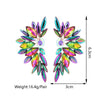 1 Pair Retro Luxurious Shiny Wings Inlay Glass Glass Ear Studs