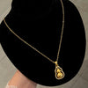 Retro Luxury Fulu Rotating Gourd Pendant Women's Titanium Steel Necklace With Flower Pattern And Electroplating