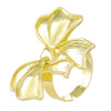 Retro Metal Bow Ring With Microinlaid Pink Zircon Electroplated For Women