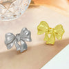 Retro Metal Bow Ring With Microinlaid Pink Zircon Electroplated For Women